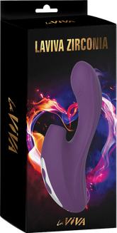 La Viva Zirconia Sucking & Knocking Rabbit Vibrator Purple Rabbit Vibrators